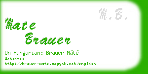 mate brauer business card